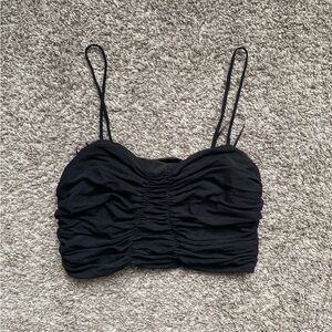 Black Ruched Tank